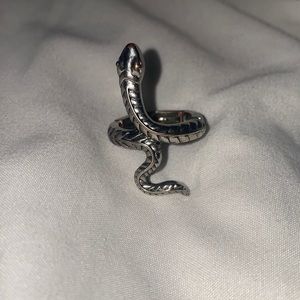 adjustable silver snake ring